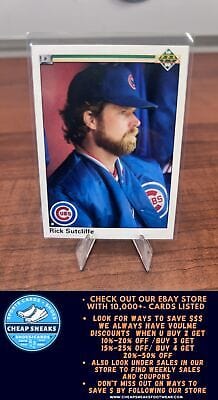 Cheap Sneaks Footwear/Sports Cards Baseball Card Rick Sutcliffe 1990 Upper Deck #109b Chicago Cubs