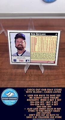Cheap Sneaks Footwear/Sports Cards Baseball Card Rick Sutcliffe 1991 Score #785 Chicago Cubs