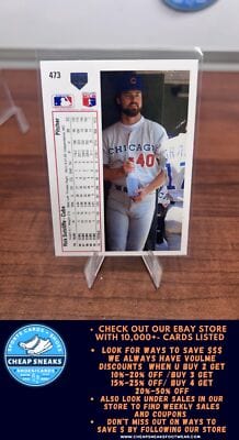 Cheap Sneaks Footwear/Sports Cards Baseball Card Rick Sutcliffe 1991 Upper Deck #473 Chicago Cubs