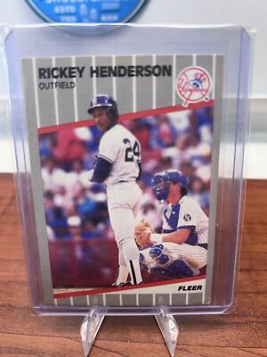Cheap Sneaks Footwear/Sports Cards Baseball Card Rickey Henderson 1989 Fleer #254 New York Yankees
