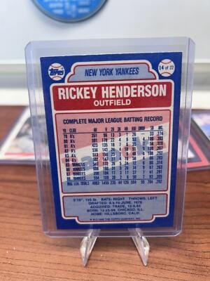 Cheap Sneaks Footwear/Sports Cards Baseball Card Rickey Henderson 1989 Topps Bazooka #14 New York Yankees