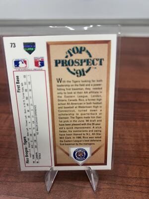 Cheap Sneaks Footwear/Sports Cards Baseball Card Rico Brogna 1991 Upper Deck #73 Detroit Tigers
