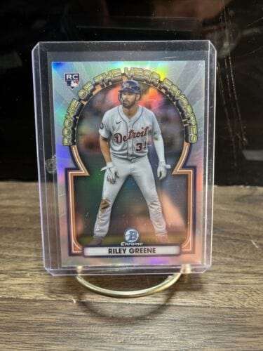 Cheap Sneaks Footwear/Sports Cards Baseball Card Riley Greene  2023 Bowman  Rookie of the Year Favorites Detroit Tigers