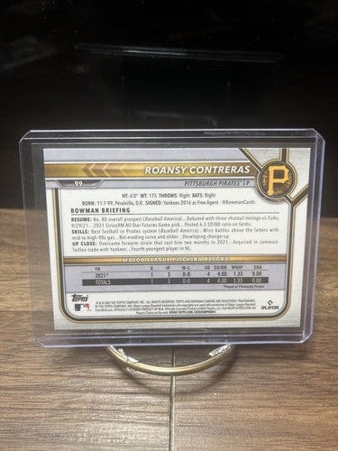 Cheap Sneaks Footwear/Sports Cards Baseball Card Roansy Contreras 2022 Bowman Chrome #99 RC Rookie Pittsburgh Pirates -