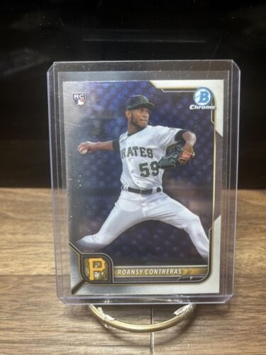 Cheap Sneaks Footwear/Sports Cards Baseball Card Roansy Contreras 2022 Bowman Chrome #99 RC Rookie Pittsburgh Pirates -