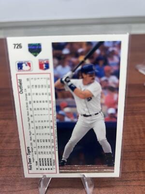 Cheap Sneaks Footwear/Sports Cards Baseball Card Rob Deer 1991 Upper Deck #726 Detroit Tigers