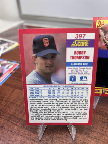Cheap Sneaks Footwear/Sports Cards Baseball Card Robby Thompson 1990 Score #397 San Francisco Giants