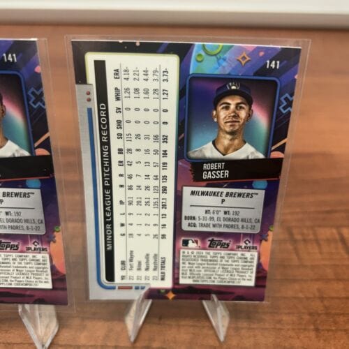 Cheap Sneaks Footwear/Sports Cards Baseball Card Robert Gasser (RC) 2024 Topps Cosmic Chrome Baseball #141 + Bonus Card