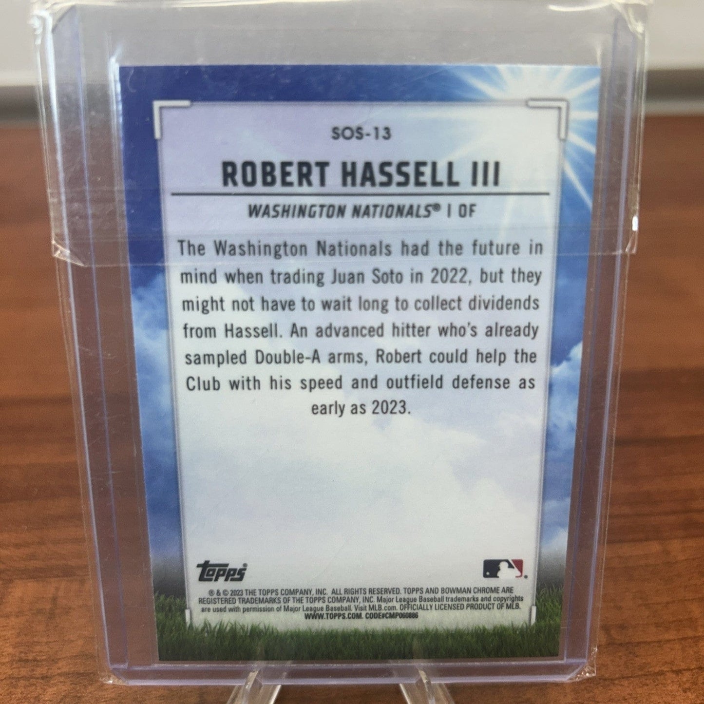 Cheap Sneaks Footwear/Sports Cards Baseball Card Robert Hassell 2023 Bowman Sights on September Mojo Refractor #SOS-13