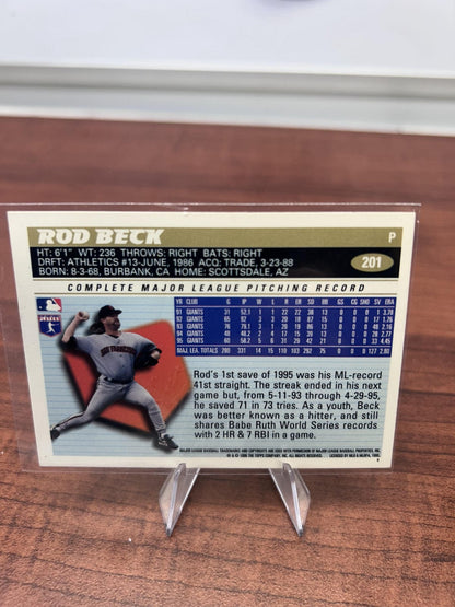Cheap Sneaks Footwear/Sports Cards Baseball Card Rod Beck 1996 Topps #201 San Francisco Giants