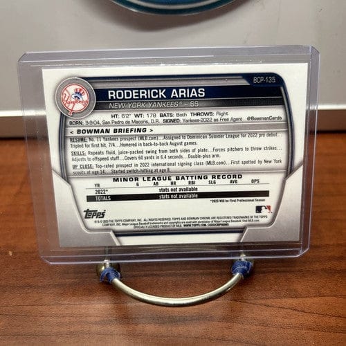 Cheap Sneaks Footwear/Sports Cards Baseball Card Roderick Arias 2023 Bowman Chrome Prospect Card #BCP-135 New York Yank