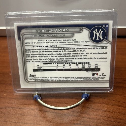 Cheap Sneaks Footwear/Sports Cards Baseball Card Roderick Arias 2024 Bowman Chrome Prospects #BCP-100 New York Yankees