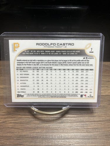 Cheap Sneaks Footwear/Sports Cards Baseball Card Rodolfo Castro Rookie Card 2022 Topps Chrome #7 Pittsburgh Pirates RC