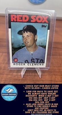 Cheap Sneaks Footwear/Sports Cards Baseball Card Roger Clemens 1986 Topps #661 Boston Red Sox
