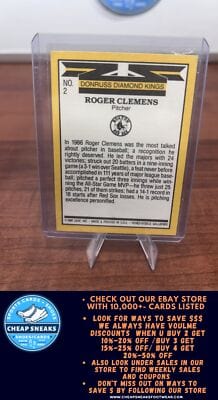 Cheap Sneaks Footwear/Sports Cards Baseball Card Roger Clemens 1987 Donruss #2 Boston Red Sox
