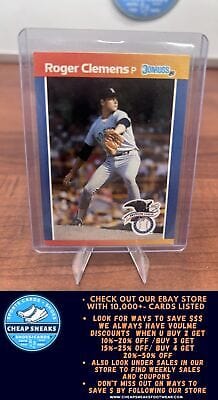 Cheap Sneaks Footwear/Sports Cards Baseball Card Roger Clemens 1989 Donruss All-Stars #14 Boston Red Sox