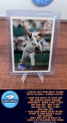 Cheap Sneaks Footwear/Sports Cards Baseball Card Roger Clemens 1996 Topps #197 Boston Red Sox