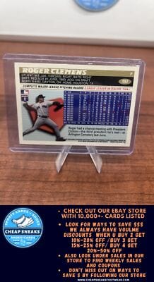 Cheap Sneaks Footwear/Sports Cards Baseball Card Roger Clemens 1996 Topps #197 Boston Red Sox