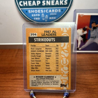 Cheap Sneaks Footwear/Sports Cards Baseball Card Roger Clemens Lot (3) Boston Red Sox 1987 Topps + 88 Topps A.S. + 90 U