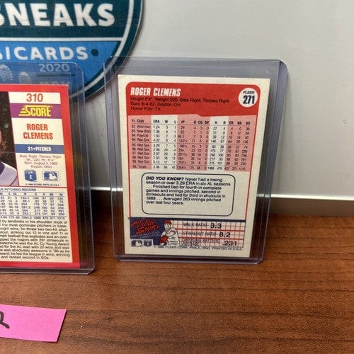 Cheap Sneaks Footwear/Sports Cards Baseball Card Roger Clemens Lot (3) Boston Red Sox 1990 Upperdeck+Fleer+Score
