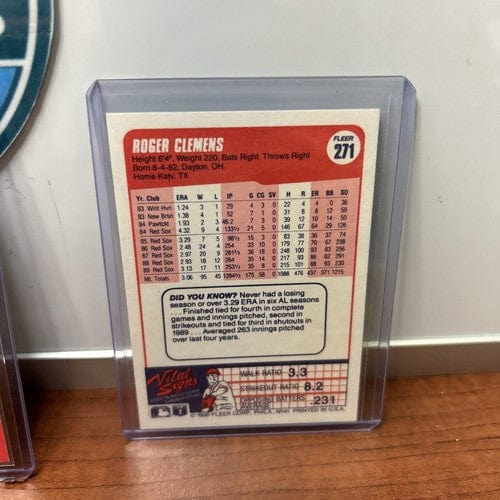 Cheap Sneaks Footwear/Sports Cards Baseball Card Roger Clemens Lot (3) Boston Red Sox 1990 Upperdeck+Fleer+Score