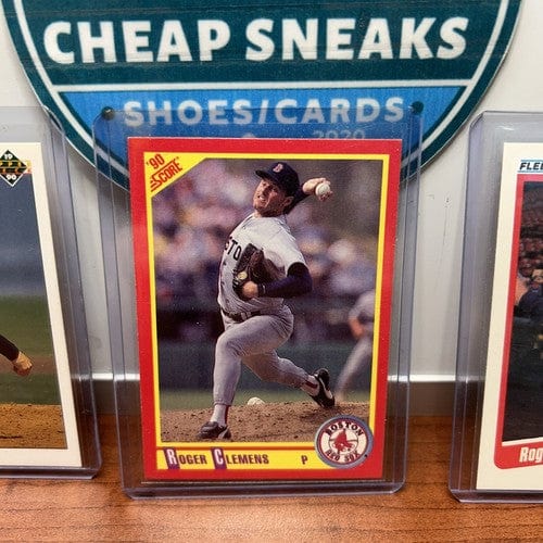 Cheap Sneaks Footwear/Sports Cards Baseball Card Roger Clemens Lot (3) Boston Red Sox 1990 Upperdeck+Fleer+Score