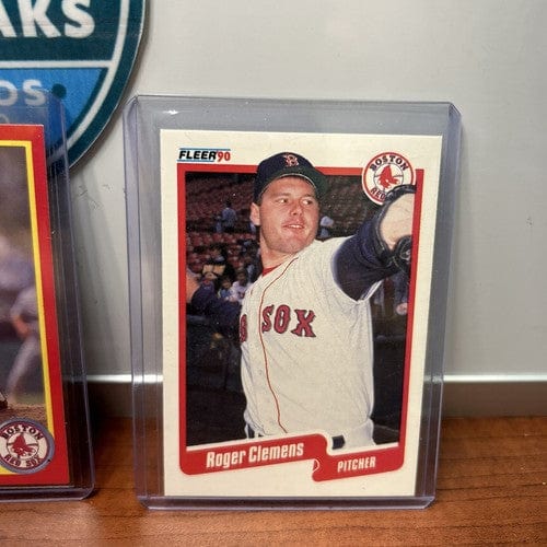 Cheap Sneaks Footwear/Sports Cards Baseball Card Roger Clemens Lot (3) Boston Red Sox 1990 Upperdeck+Fleer+Score