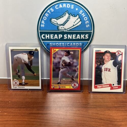 Cheap Sneaks Footwear/Sports Cards Baseball Card Roger Clemens Lot (3) Boston Red Sox 1990 Upperdeck+Fleer+Score