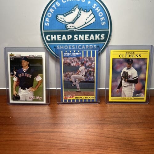 Cheap Sneaks Footwear/Sports Cards Baseball Card Roger Clemens Lot (3) Boston Red Sox 1991 Upper Deck+1988 Fleer+1991 F