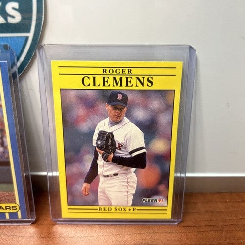 Cheap Sneaks Footwear/Sports Cards Baseball Card Roger Clemens Lot (3) Boston Red Sox 1991 Upper Deck+1988 Fleer+1991 F