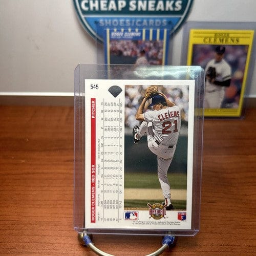 Cheap Sneaks Footwear/Sports Cards Baseball Card Roger Clemens Lot (3) Boston Red Sox 1991 Upper Deck+1988 Fleer+1991 F