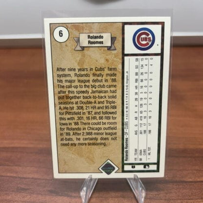 Cheap Sneaks Footwear/Sports Cards Baseball Card Rolando Roomes RC Rookie 1989 Upper Deck #6 Chicago Cubs