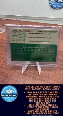 Cheap Sneaks Footwear/Sports Cards Baseball Card Rollie Fingers 2023 Topps Chrome Platinum Anniversary #47 Oakland Athl