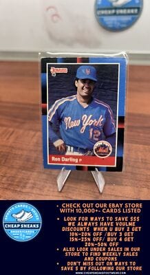 Cheap Sneaks Footwear/Sports Cards Baseball Card Ron Darling 1988 Donruss #76b New York Mets