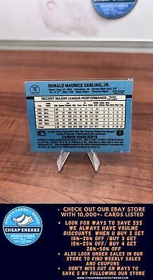 Cheap Sneaks Footwear/Sports Cards Baseball Card Ron Darling 1988 Donruss #76b New York Mets