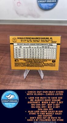 Cheap Sneaks Footwear/Sports Cards Baseball Card Ron Darling 1989 Donruss #171 New York Mets