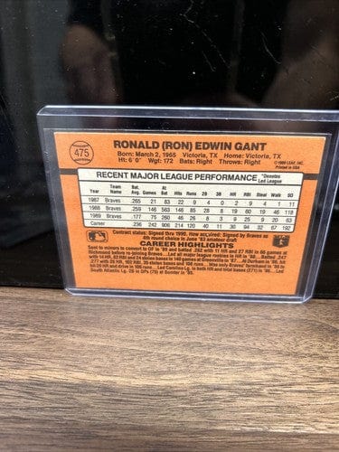 Cheap Sneaks Footwear/Sports Cards Baseball Card Ron Gant  Lot (2) 1989 Donruss +1990 Donruss Atlanta Braves
