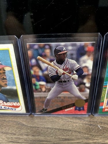 Cheap Sneaks Footwear/Sports Cards Baseball Card Ron Gant Lot(4) 1989 Topps RC,91 Donruss,92&93 Leaf Atlanta Braves