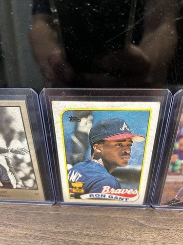 Cheap Sneaks Footwear/Sports Cards Baseball Card Ron Gant Lot(4) 1989 Topps RC,91 Donruss,92&93 Leaf Atlanta Braves