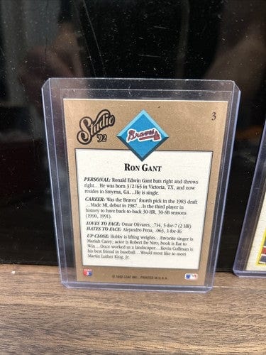 Cheap Sneaks Footwear/Sports Cards Baseball Card Ron Gant Lot(4) 1989 Topps RC,91 Donruss,92&93 Leaf Atlanta Braves