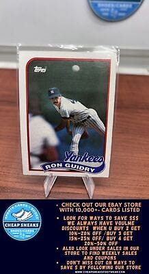 Cheap Sneaks Footwear/Sports Cards Baseball Card Ron Guidry 1989 Topps #255 New York Yankees