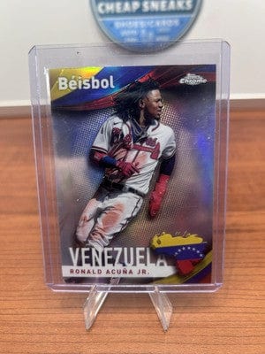 Cheap Sneaks Footwear/Sports Cards Baseball Card RONALD ACUNA JR. Topps Chrome 2021 Beisbol Atlanta Braves Venezuela #B
