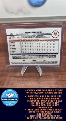 Cheap Sneaks Footwear/Sports Cards Baseball Card Ronny Mauricio RC 2024 Topps Chrome X-Fractors #28 New York Mets