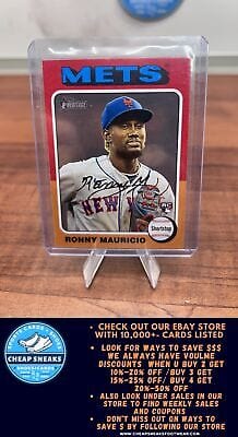 Cheap Sneaks Footwear/Sports Cards Baseball Card Ronny Mauricio RC 2024 Topps Heritage #296 New York Mets