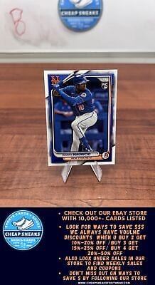 Cheap Sneaks Footwear/Sports Cards Baseball Card Ronny Mauricio SN 2024 Bowman Sky Blue #13 New York Mets