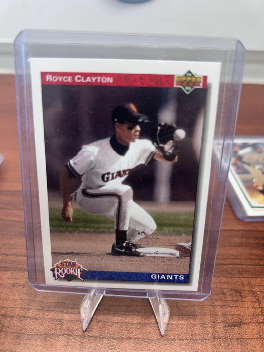 Cheap Sneaks Footwear/Sports Cards Baseball Card Royce Clayton 1992 Upper Deck Factory Set Gold Hologram #2 San Francis