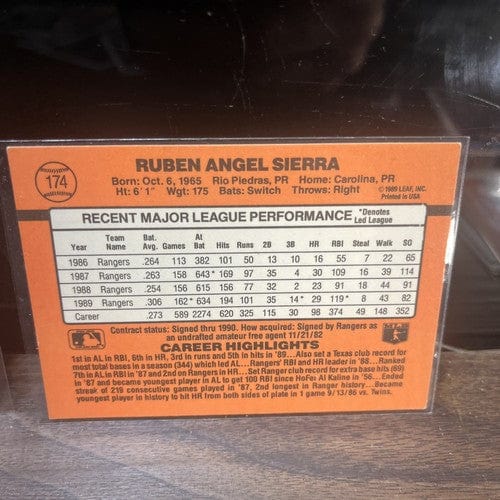 Cheap Sneaks Footwear/Sports Cards Baseball Card Ruben Sierra Texas Ranger 4 Card Lot 1988,1989, 1990 Donruss Lot