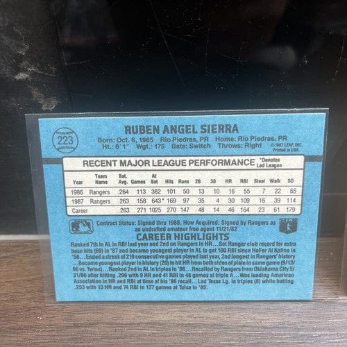 Cheap Sneaks Footwear/Sports Cards Baseball Card Ruben Sierra Texas Ranger 4 Card Lot 1988,1989, 1990 Donruss Lot