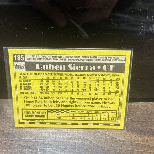 Cheap Sneaks Footwear/Sports Cards Baseball Card Ruben Sierra Texas Rangers 3 Card Lot Damaged