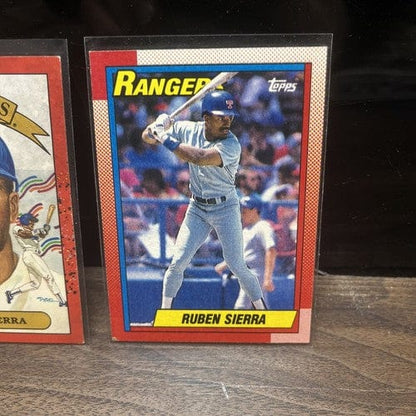 Cheap Sneaks Footwear/Sports Cards Baseball Card Ruben Sierra Texas Rangers 3 Card Lot Damaged